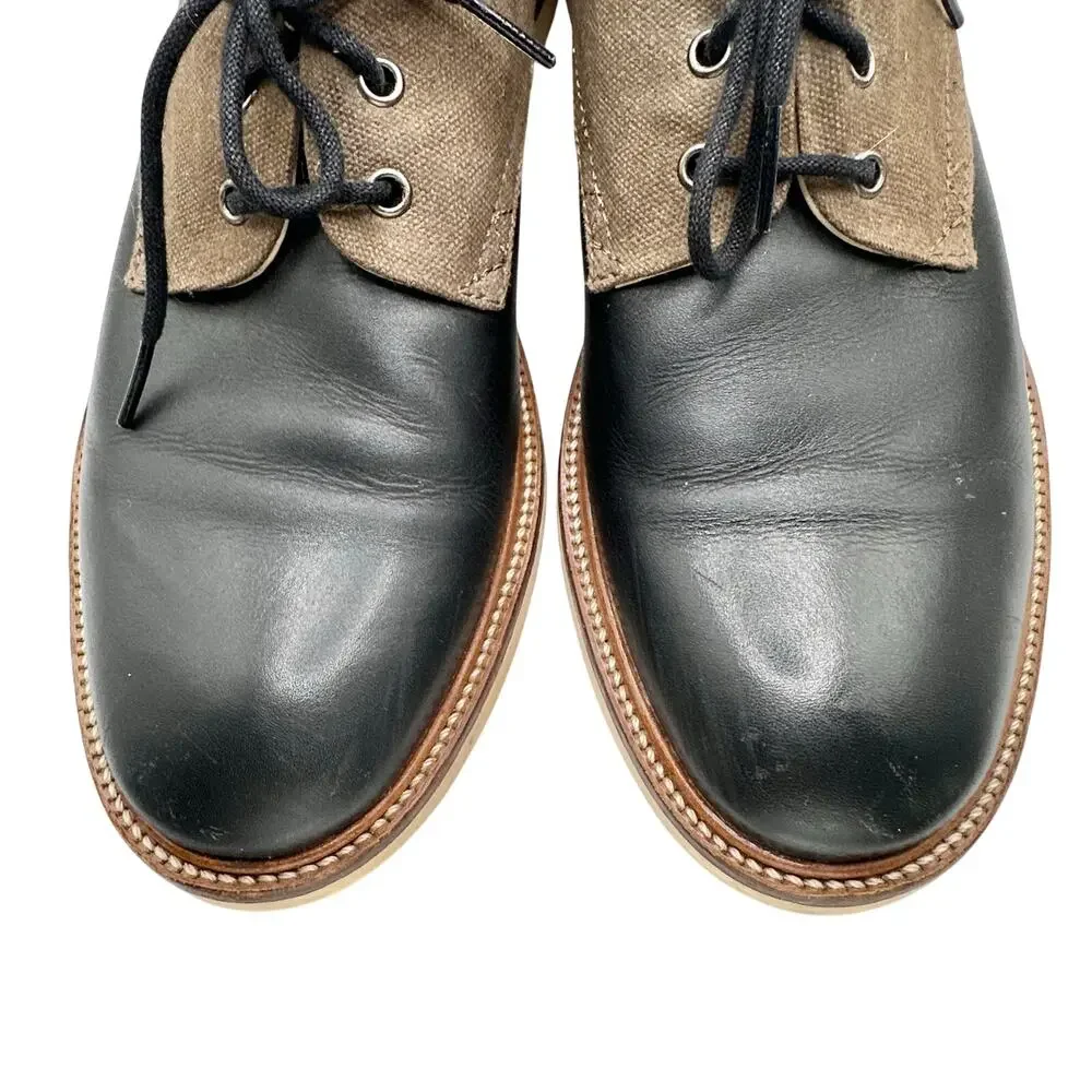 Lacoste | Men | Sherbrooke Leather Canvas Mixed Media Dress Oxford Shoes | Sz 8